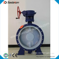 API609 Gear Operated Butterfly Valve With PTFE / TFM Liner